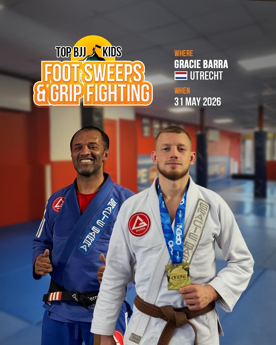 Event poster for FOOT SWEEPS & GRIP FIGHTING